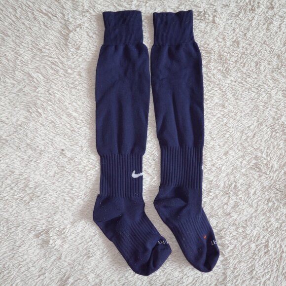 Medium Nike Dri-Fit Navy Blue Academy OTC Soccer Socks - Picture 2 of 3